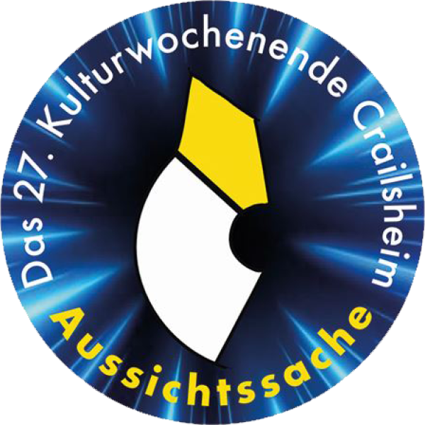 gelbe Kachel mit einem Kreis und einem Männchen in der Mitte, vom mittleren großen Kreis gehen vier weitere kleinere Kreise weg